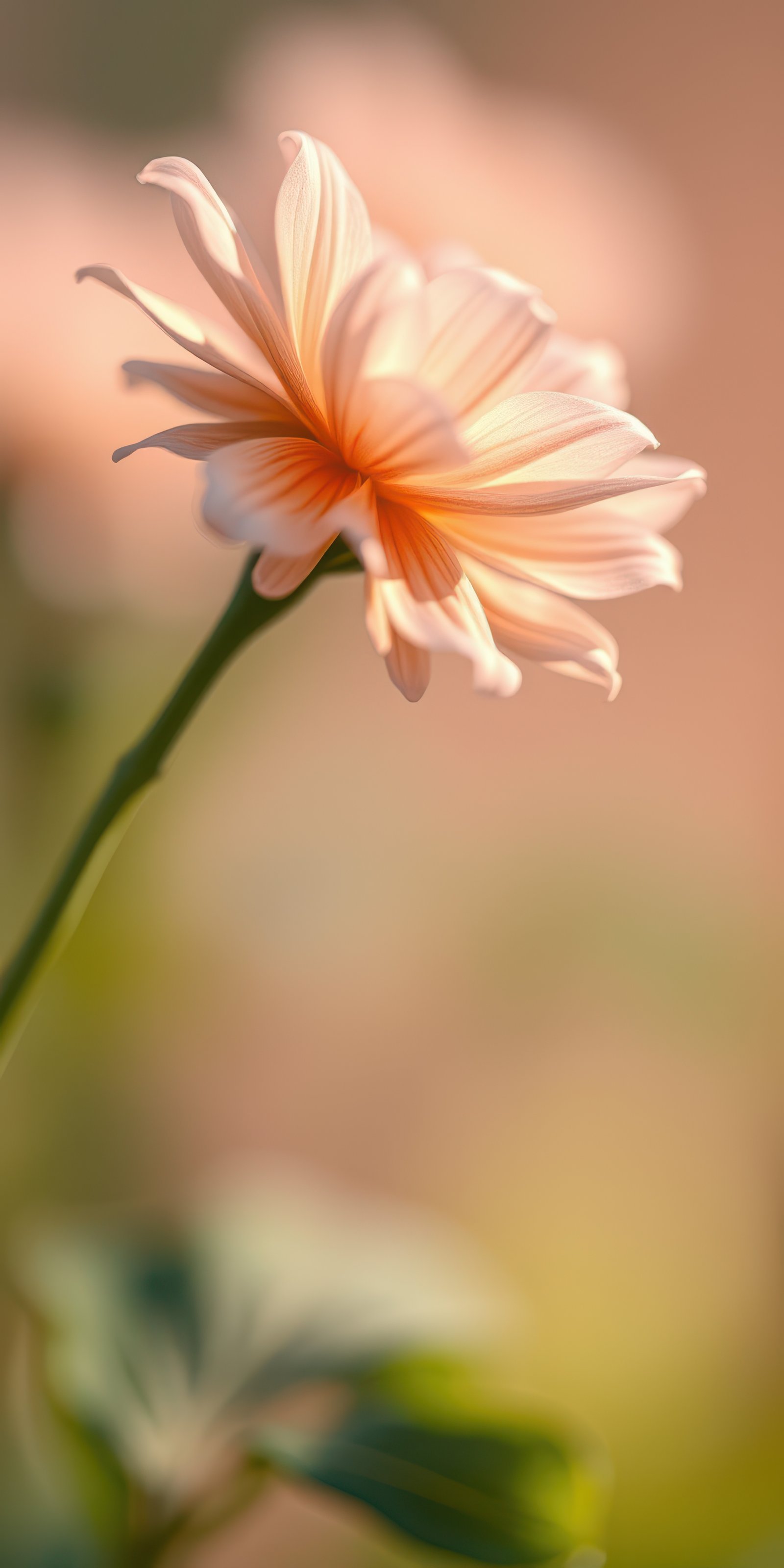 Soft petals of a delicate flower blooming in a sunlit garden during spring